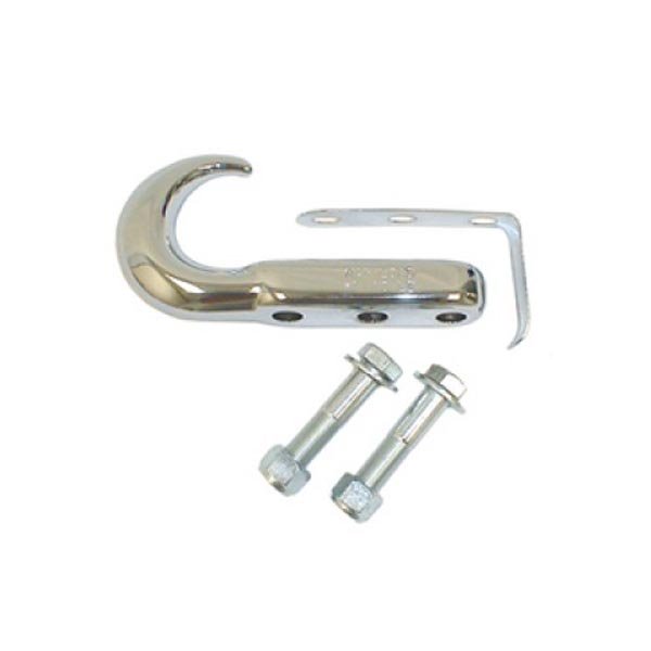 Rugged Ridge Front Tow Hook, Chrome | 1942-2006 Jeep Wrangler TJ, YJ, CJ, 11303.03 Rugged Ridge Front Tow Hook, Chrome | 1942-2006 Jeep Wrangler TJ, YJ, CJ, 11303.03