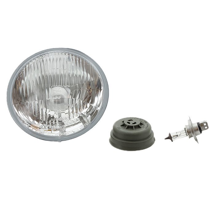 Hella Halogen Headlamp Conversion Kit, 7 Inch Round, Export, Sold Individually | 1955-2006 Jeep CJ, Hella Halogen Headlamp Conversion Kit, 7 Inch Round, Export, Sold Individually | 1955-2006 Jeep CJ,