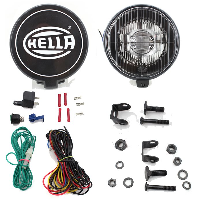 Hella Rallye 500 Series Black Magic Driving Lamp Kit With 12V/55W Halogen Bulb, Pair, HEL-005750991