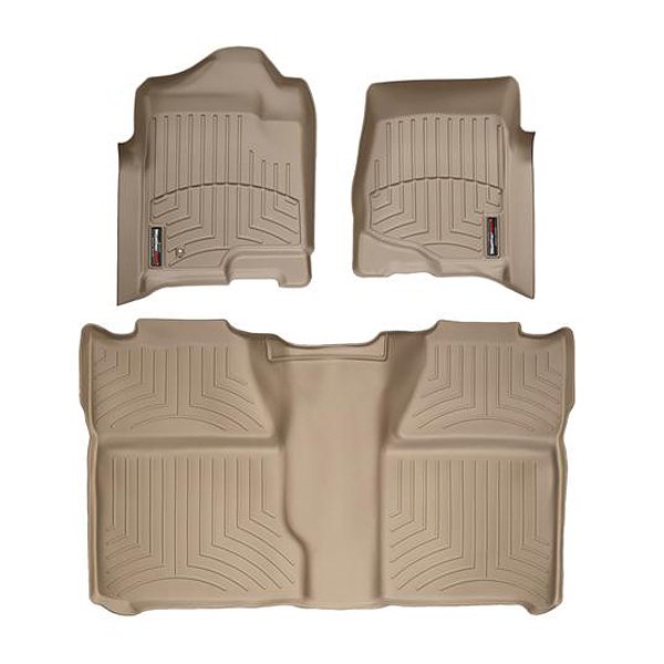 Weathertech Digitalfit Front And Rear Floorliners, 3 Piece Set, Tan | 2007-2013 Chevrolet Silverado Weathertech Digitalfit Front And Rear Floorliners, 3 Piece Set, Tan | 2007-2013 Chevrolet Silverado