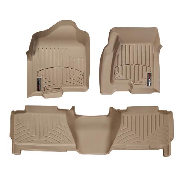 Weathertech Digitalfit Front And Rear Floorliners, 3 Piece Set, Tan | 2004-2007 Chevrolet Silverado Weathertech Digitalfit Front And Rear Floorliners, 3 Piece Set, Tan | 2004-2007 Chevrolet Silverado