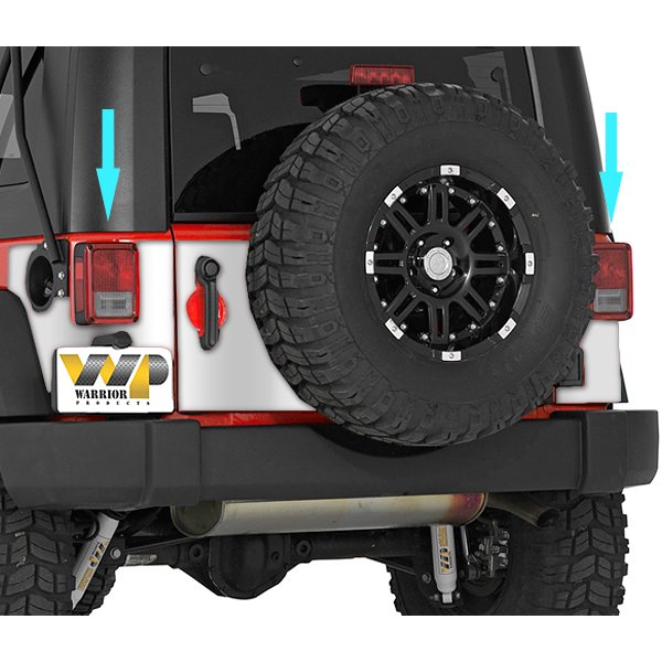 Warrior Rear Corners With Precut Holes, Polished Aluminum, Pair | 2007-2017 Jeep Wrangler JK