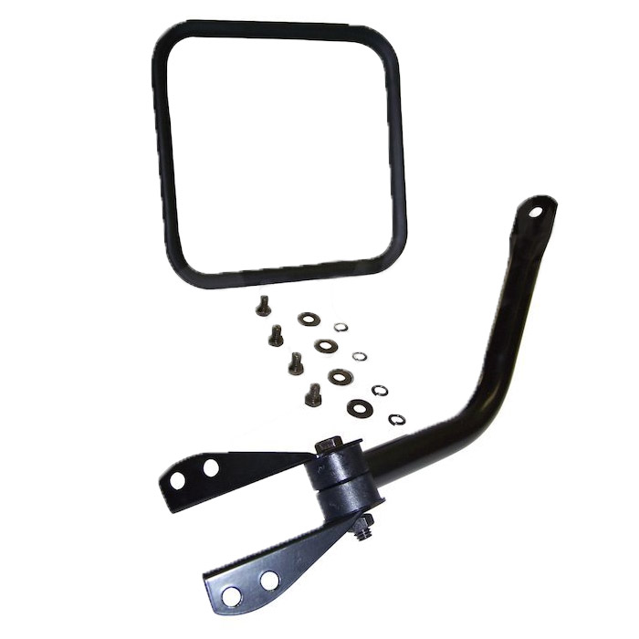 Rt Off Road Left Side/left Mirror Head And Arm, Black, Sold Individually | 1955-1986 Jeep CJ5, CJ6,