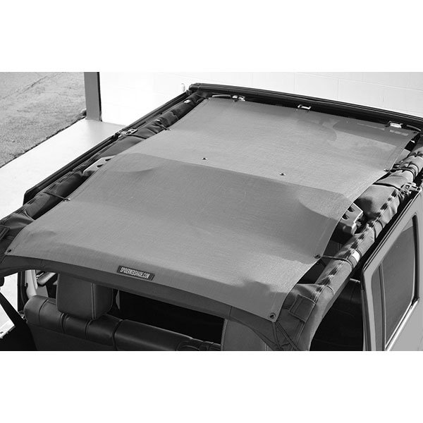 Spiderwebshade Trailmesh Shade Top-Gray 1 Piece | 2007-2017 Jeep Wrangler Unlimited JK 4 Door Only, Spiderwebshade Trailmesh Shade Top-Gray 1 Piece | 2007-2017 Jeep Wrangler Unlimited JK 4 Door Only,