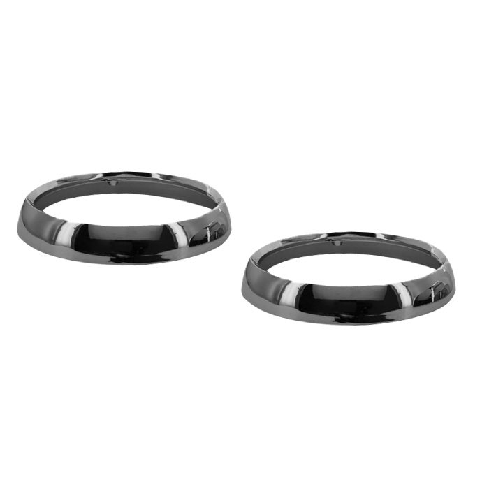 Crown Headlight Bezels, Chrome, Pair | 1972-1986 Jeep CJ5, CJ6, CJ7, CJ8 Scrambler, 5460087K Crown Headlight Bezels, Chrome, Pair | 1972-1986 Jeep CJ5, CJ6, CJ7, CJ8 Scrambler, 5460087K