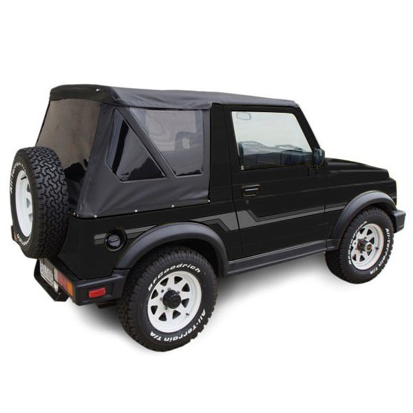 Rampage Factory Replacement Soft Top Plus With Zippered Tinted Rear & Side Windows, Black Diamond