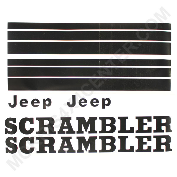Phoenix Graphix Jeep Decal Scrambler Kit, Black | 1970-1995 Jeep Wrangler YJ, CJ8 Scrambler, CJ7, Phoenix Graphix Jeep Decal Scrambler Kit, Black | 1970-1995 Jeep Wrangler YJ, CJ8 Scrambler, CJ7,