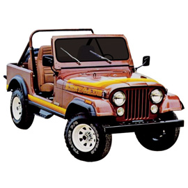 Phoenix Graphix Decal Renegade Kit With Hood & Side Stripe, Yellow | 1981-1982 Jeep CJ5, CJ7,