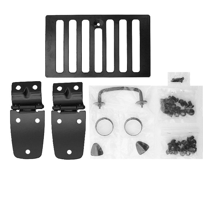 Rugged Ridge Hood Kit, Black | 1998-2006 Jeep Wrangler TJ & Wrangler Unlimited TJL, 7465-BL Rugged Ridge Hood Kit, Black | 1998-2006 Jeep Wrangler TJ & Wrangler Unlimited TJL, 7465-BL