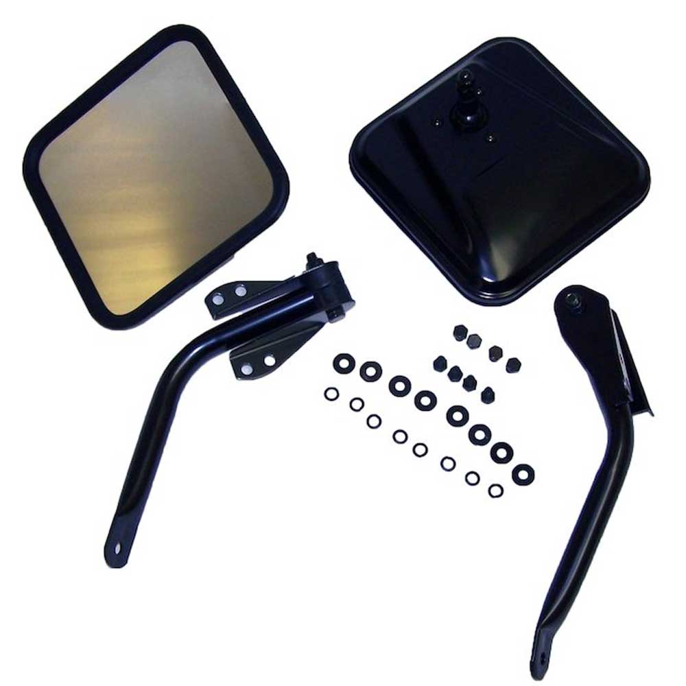 Rt Off Road Mirror Kit, Left And Right Side, Black, Pair | 1955-1986 Jeep CJ5, CJ6, CJ7, CJ8 Rt Off Road Mirror Kit, Left And Right Side, Black, Pair | 1955-1986 Jeep CJ5, CJ6, CJ7, CJ8