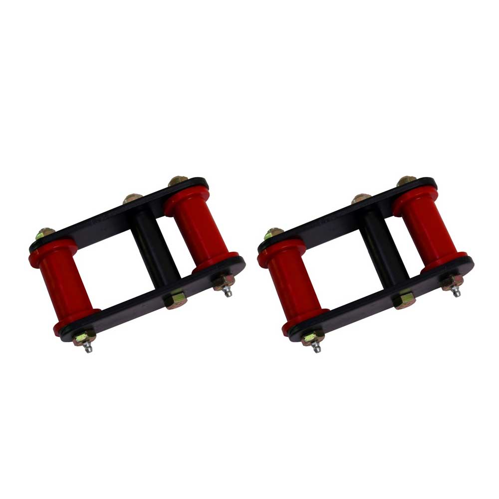 Rugged Ridge Shackles, Heavy Duty Greasable, Front Or Rear, Pair, (With Red Bushings), Suspension Rugged Ridge Shackles, Heavy Duty Greasable, Front Or Rear, Pair, (With Red Bushings), Suspension