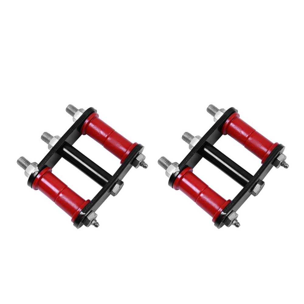 Rugged Ridge Heavy Duty Rear Shackles, Greaseable With Red Bushings, Suspension Parts | 1976-1986 Rugged Ridge Heavy Duty Rear Shackles, Greaseable With Red Bushings, Suspension Parts | 1976-1986