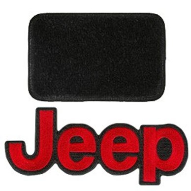 Lloyd Mats Ultimat Black Front Floor Mat Set With Red Jeep Logo, 2 Piece Set | 2014-2017 Jeep