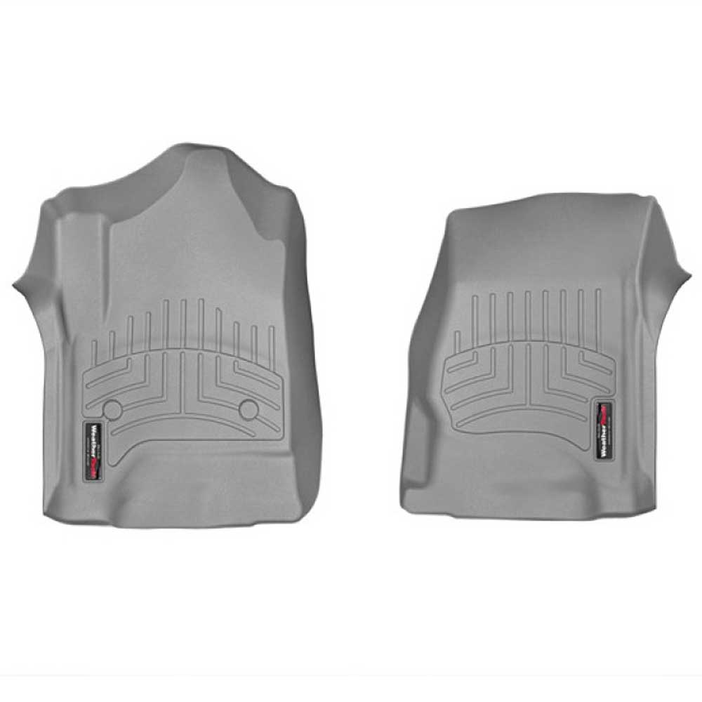 Weathertech Digitalfit Front Floorliners, 1 Piece, Grey | 2014-2015 Chevrolet Silverado 1500-Double Weathertech Digitalfit Front Floorliners, 1 Piece, Grey | 2014-2015 Chevrolet Silverado 1500-Double