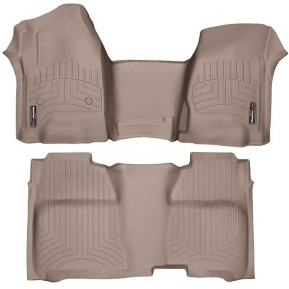 Weathertech Digitalfit Front And Rear Floorliners, 2 Piece Set, Tan | 2014-2015 Chevrolet Silverado Weathertech Digitalfit Front And Rear Floorliners, 2 Piece Set, Tan | 2014-2015 Chevrolet Silverado