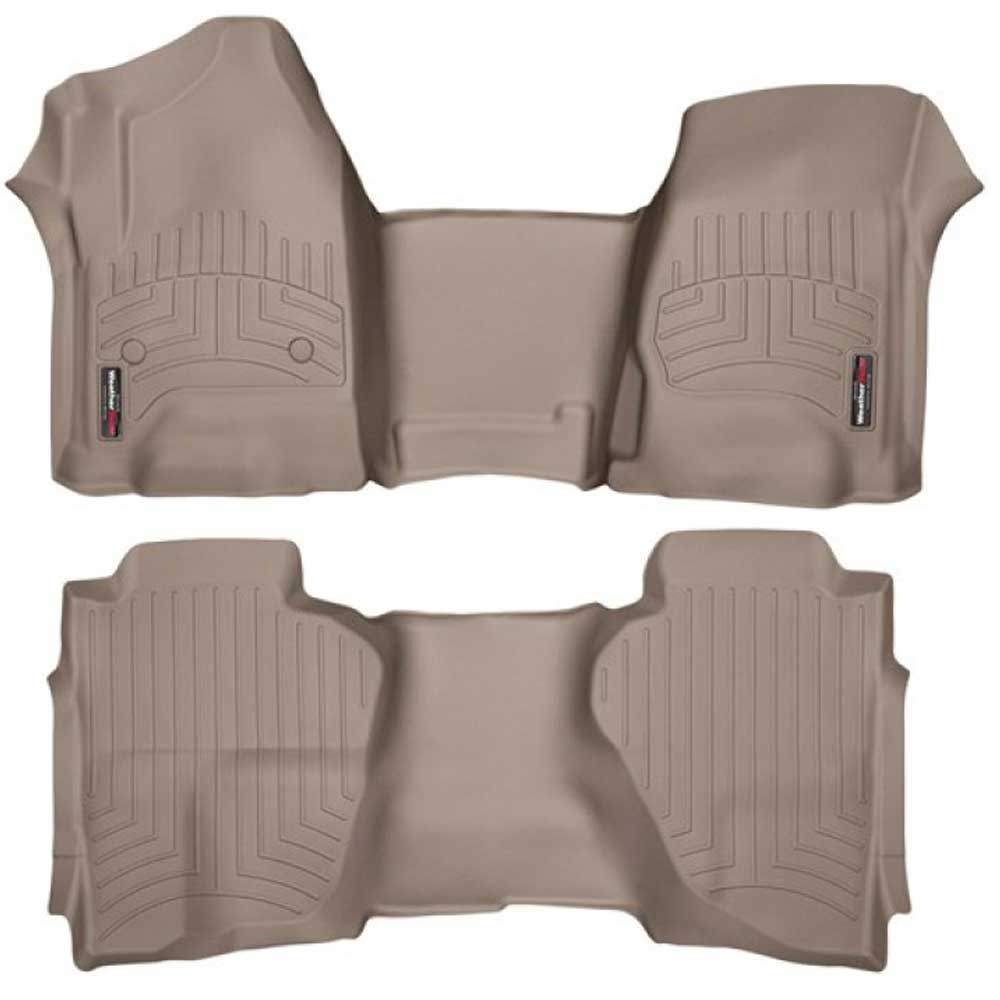Weathertech Digitalfit Front And Rear Floorliners, 2 Piece Set, Tan | 2014-2015 Chevrolet Silverado Weathertech Digitalfit Front And Rear Floorliners, 2 Piece Set, Tan | 2014-2015 Chevrolet Silverado