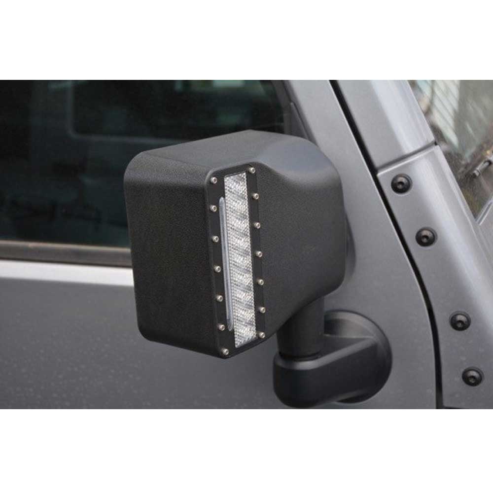 Dv8 Off-Road Led Mirrors With Turn Signal Option, Black, Pair | 2007-2017 Jeep Wrangler JK and Dv8 Off-Road Led Mirrors With Turn Signal Option, Black, Pair | 2007-2017 Jeep Wrangler JK and
