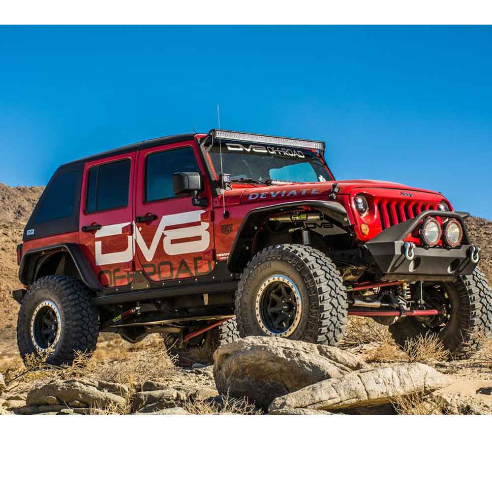 Dv8 Off-Road Flat Tube Fenders, Black Steel, Set Of 4 | 2007-2017 Jeep Wrangler JK and Wrangler Dv8 Off-Road Flat Tube Fenders, Black Steel, Set Of 4 | 2007-2017 Jeep Wrangler JK and Wrangler