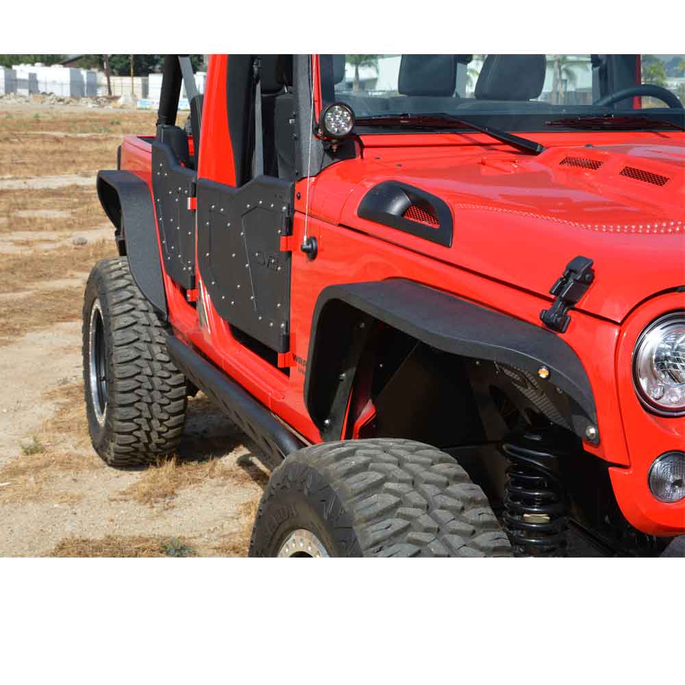 Dv8 Off-Road Slim Fenders, Black Steel -Set Of 4 | 2007-2017 Jeep Wrangler JK and Wrangler Dv8 Off-Road Slim Fenders, Black Steel -Set Of 4 | 2007-2017 Jeep Wrangler JK and Wrangler