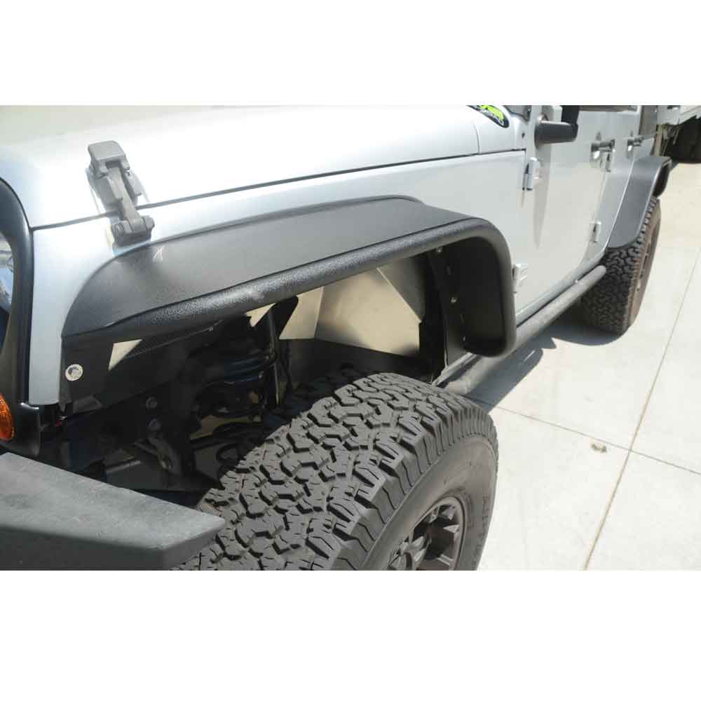 Dv8 Off-Road Aluminum Fender Liners, Front, Unpainted | 2007-2017 Jeep Wrangler JK and Wrangler Dv8 Off-Road Aluminum Fender Liners, Front, Unpainted | 2007-2017 Jeep Wrangler JK and Wrangler