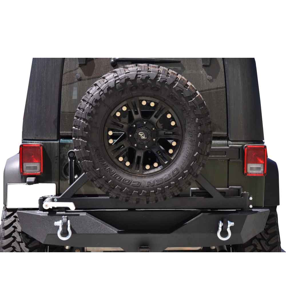 Dv8 Off-Road Full Width Rear Bumper With Tire Carrier, Tapered Bearing, Steel, Textured Black Dv8 Off-Road Full Width Rear Bumper With Tire Carrier, Tapered Bearing, Steel, Textured Black