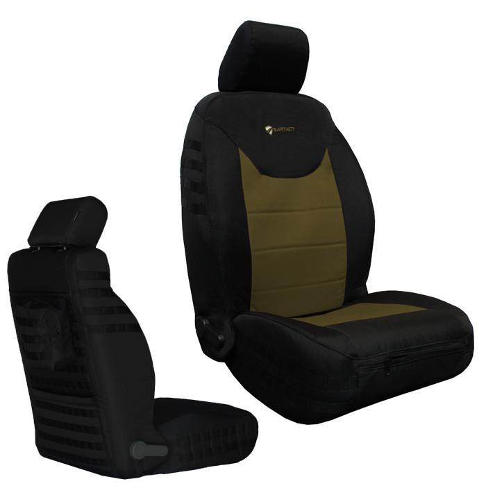 Bartact Tactical Front Seat Covers For 2013-2018 Jk, Black And Coyote, Pair | 2013-2018 Jeep