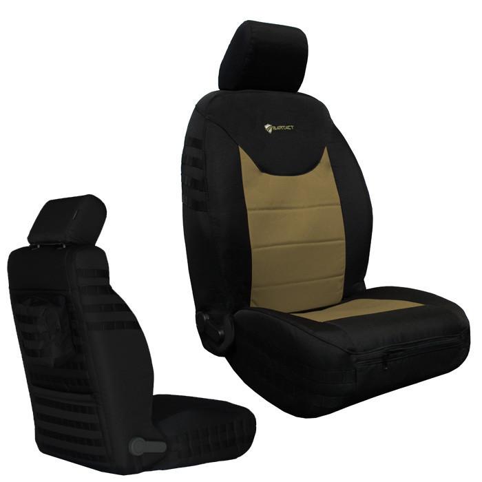 Bartact Tactical Front Seat Covers For 2013-2018 Jk, Black And Khaki, Pair | 2013-2018 Jeep