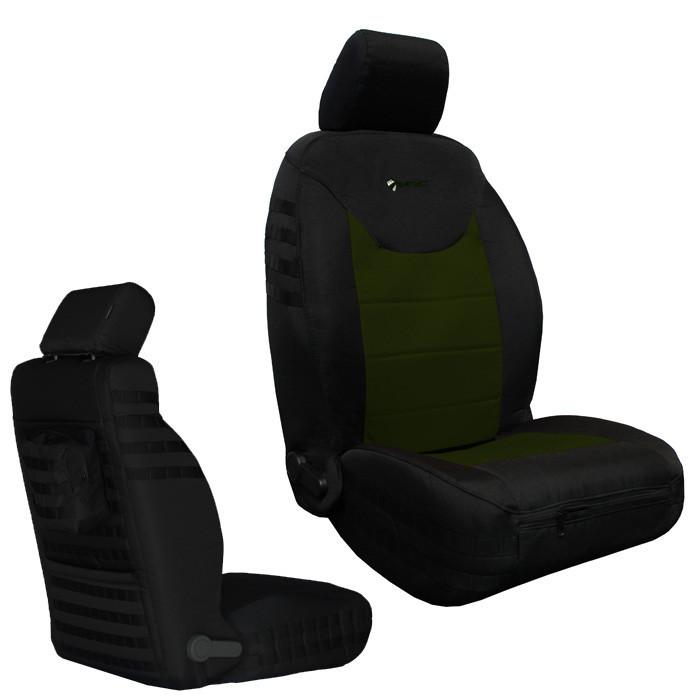 Bartact Tactical Front Seat Covers For 2013-2018 Jk, Black And Olive Drab, Pair | 2013-2018 Jeep
