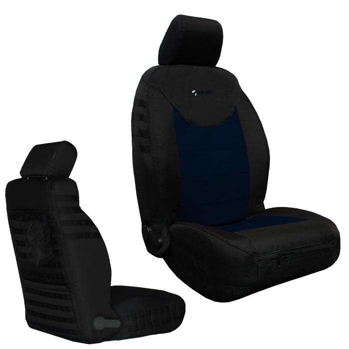 Bartact Tactical Front Seat Covers For 2013-2018 Jk, Black And Navy, Pair | 2013-2018 Jeep Wrangler