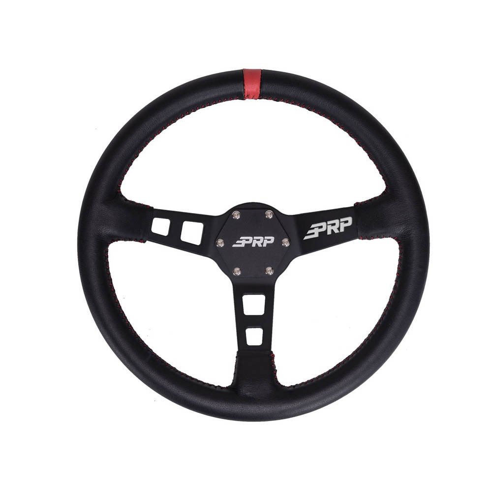 Prp Deep Dish Leather Steering Wheel, Red, PRP-G113 Prp Deep Dish Leather Steering Wheel, Red, PRP-G113