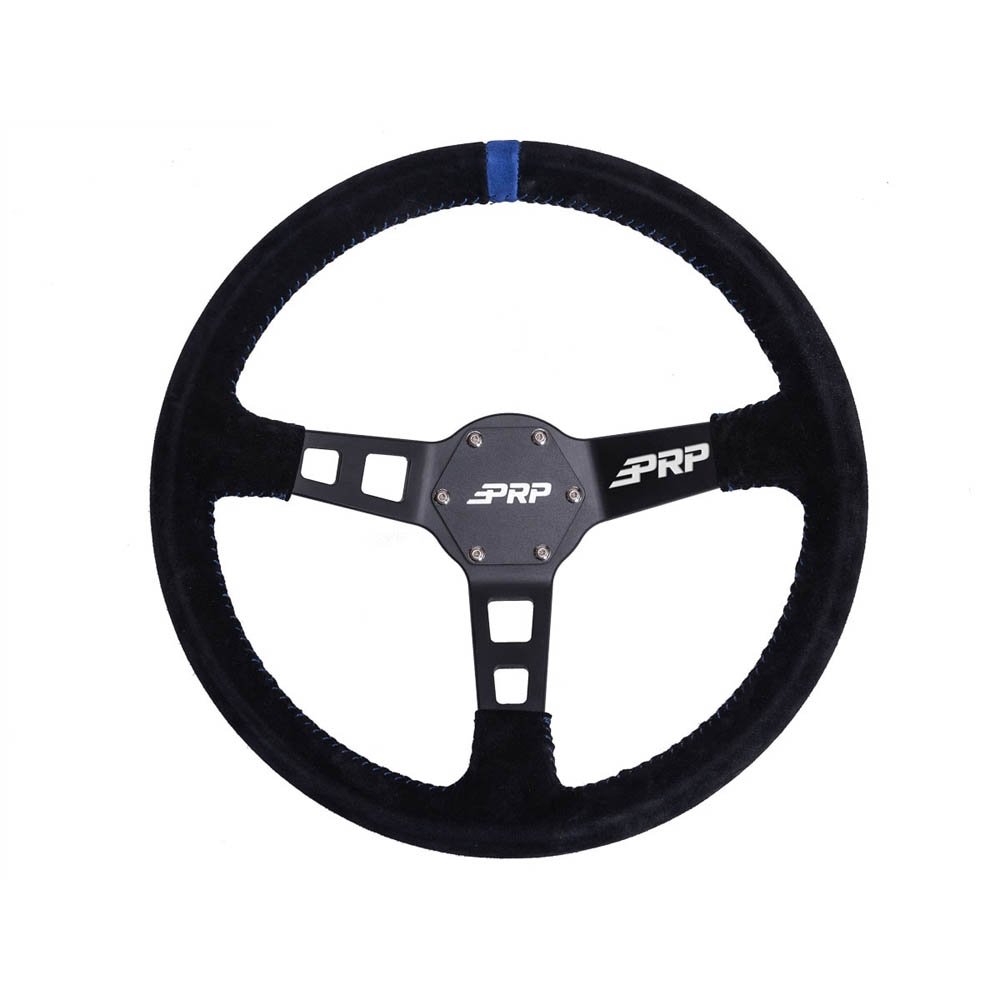 Prp Deep Dish Suede Steering Wheel, Blue, PRP-G121 Prp Deep Dish Suede Steering Wheel, Blue, PRP-G121