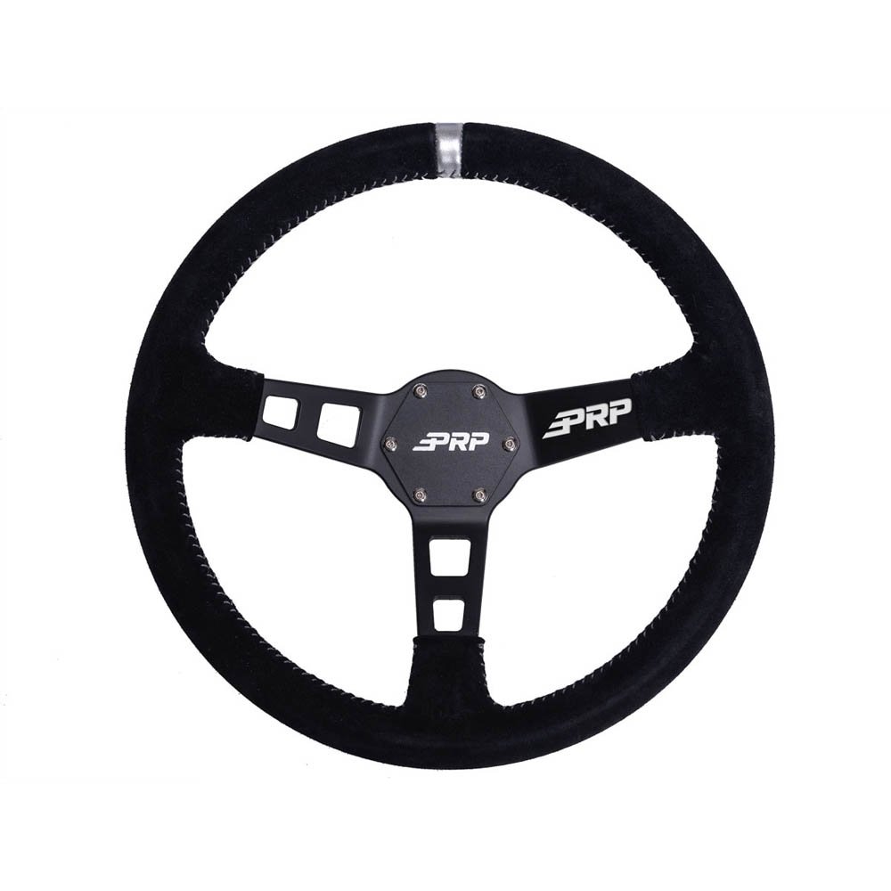 Prp Deep Dish Suede Steering Wheel, Silver, PRP-G122 Prp Deep Dish Suede Steering Wheel, Silver, PRP-G122
