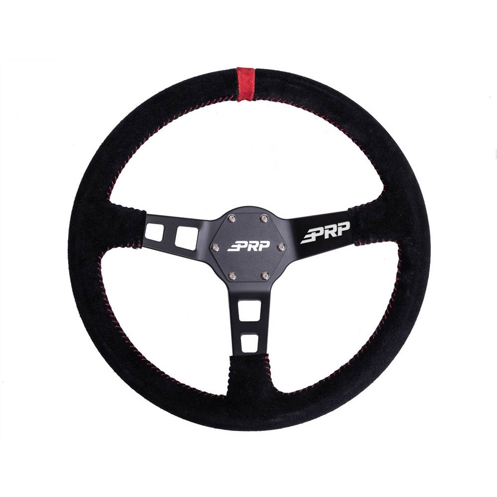 Prp Deep Dish Suede Steering Wheel, Red, PRP-G123