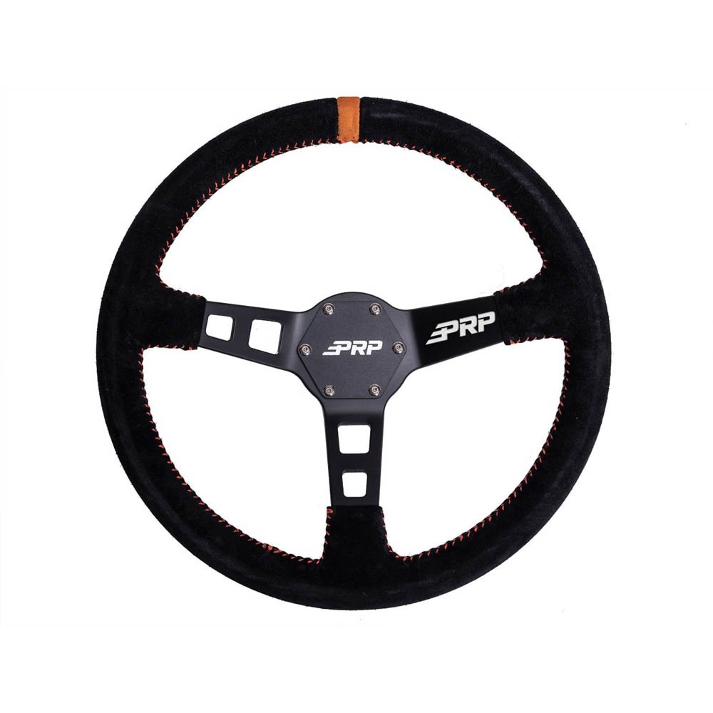 Prp Deep Dish Suede Steering Wheel, Orange, PRP-G124 Prp Deep Dish Suede Steering Wheel, Orange, PRP-G124