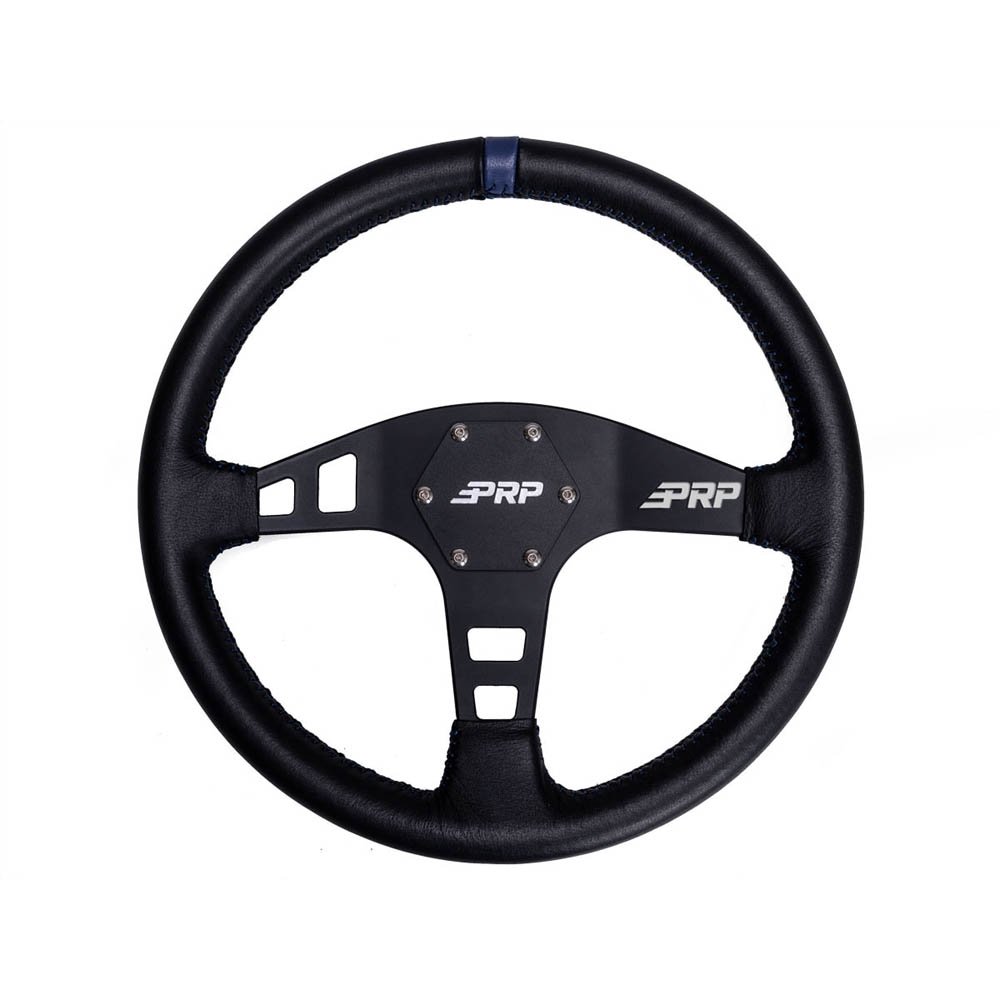 Prp Flat Leather Steering Wheel, Blue, PRP-G211 Prp Flat Leather Steering Wheel, Blue, PRP-G211