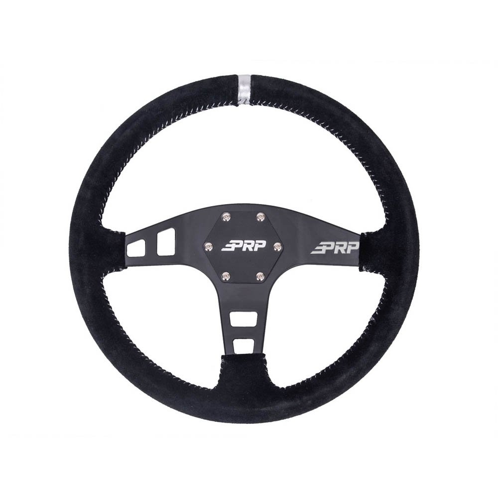 Prp Flat Suede Steering Wheel, Silver, PRP-G222 Prp Flat Suede Steering Wheel, Silver, PRP-G222