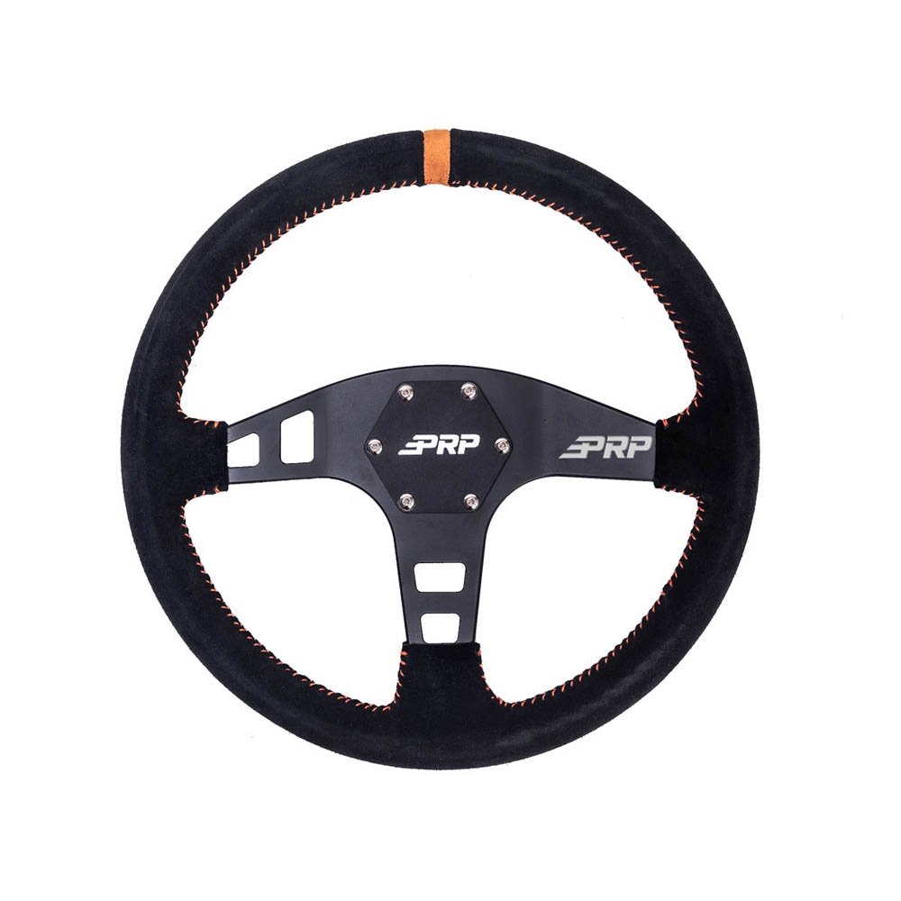 Prp Flat Suede Steering Wheel, Orange, PRP-G224 Prp Flat Suede Steering Wheel, Orange, PRP-G224