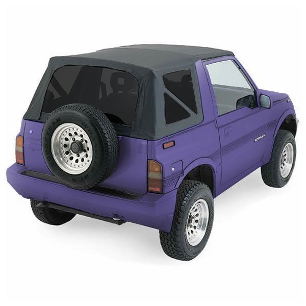 Rampage Factory Replacement Soft Top With Tinted Windows, Black Diamond, (1-Piece) | 1989-1994 Geo