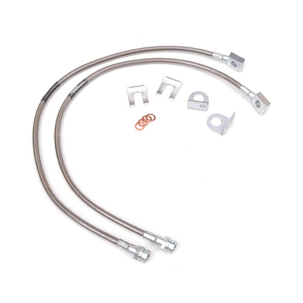 Rough Country Front Extended Stainless Steel Brake Lines For 4 Rough Country Front Extended Stainless Steel Brake Lines For 4