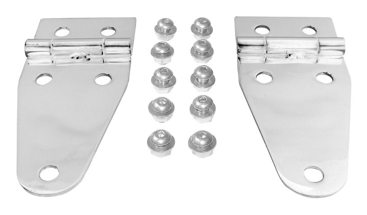 Rt Off-Road Hood Hinge Kit Stainless Steel | 1976-1995 Jeep CJ5, CJ7, CJ8, Wrangler YJ ., RT34012 Rt Off-Road Hood Hinge Kit Stainless Steel | 1976-1995 Jeep CJ5, CJ7, CJ8, Wrangler YJ ., RT34012