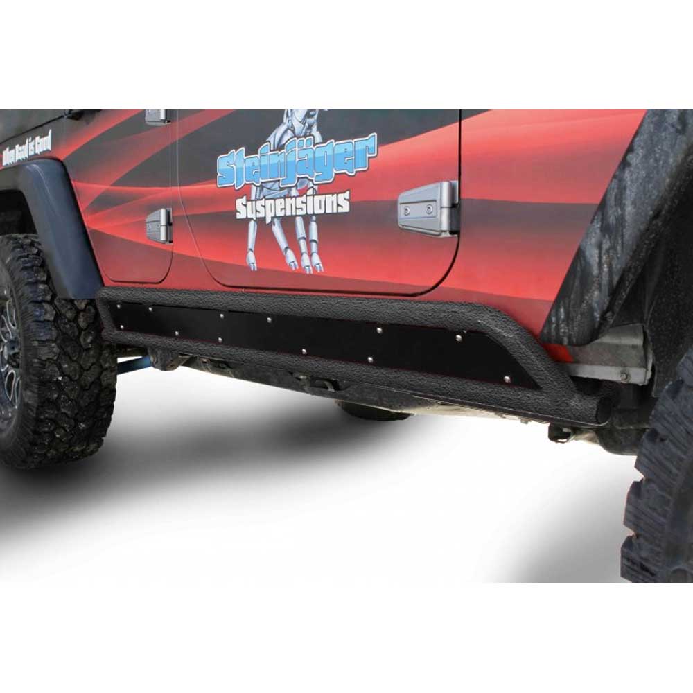 Steinjager Phantom Rock Slider Kit, Texturized Black | 2007-2017 Jeep Wrangler Unlimited JK,