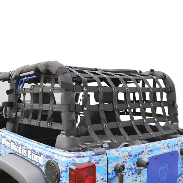 Steinjager Rear Teddy Top Cargo Net, Black | 2007-2018 Jeep Wrangler JK, STJ-J0045964 Steinjager Rear Teddy Top Cargo Net, Black | 2007-2018 Jeep Wrangler JK, STJ-J0045964