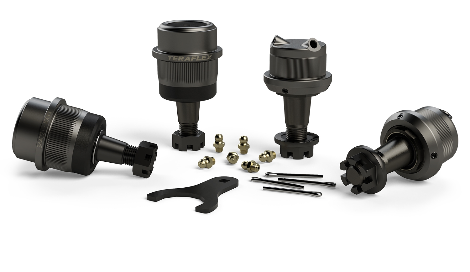 Teraflex Hd Upper & Lower Ball Joints For Dana 30/44, With Knurl (4-Piece Set), Suspension Parts Teraflex Hd Upper & Lower Ball Joints For Dana 30/44, With Knurl (4-Piece Set), Suspension Parts