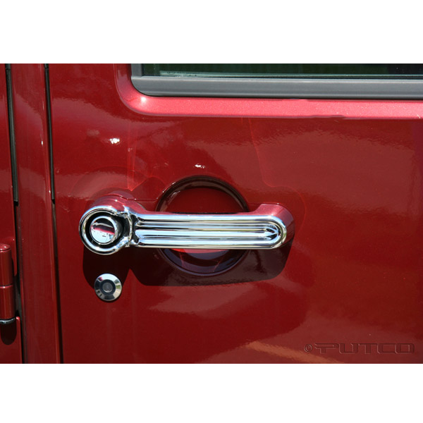 Putco Door Handle Covers With Rear Cargo Handle, Abs Chrome | 2007-2017 Jeep Wrangler JK 2-Door,