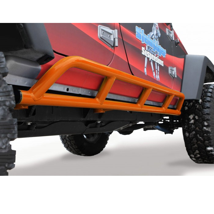 Steinjager Rock Slider Kit, Fluorescent Orange | 2007-2018 Jeep Wrangler Unlimited JK, STJ-J0043922 Steinjager Rock Slider Kit, Fluorescent Orange | 2007-2018 Jeep Wrangler Unlimited JK, STJ-J0043922