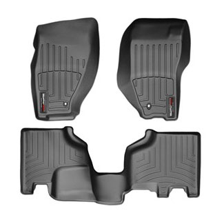 Weathertech Digitalfit Front & Rear Floor Liner Kit, Black | 2008-2012 Jeep Liberty KK, Weathertech Digitalfit Front & Rear Floor Liner Kit, Black | 2008-2012 Jeep Liberty KK,