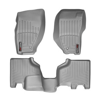 Weathertech Digitalfit Front & Rear Floor Liner Kit, Grey | 2008-2012 Jeep Liberty KK, Weathertech Digitalfit Front & Rear Floor Liner Kit, Grey | 2008-2012 Jeep Liberty KK,
