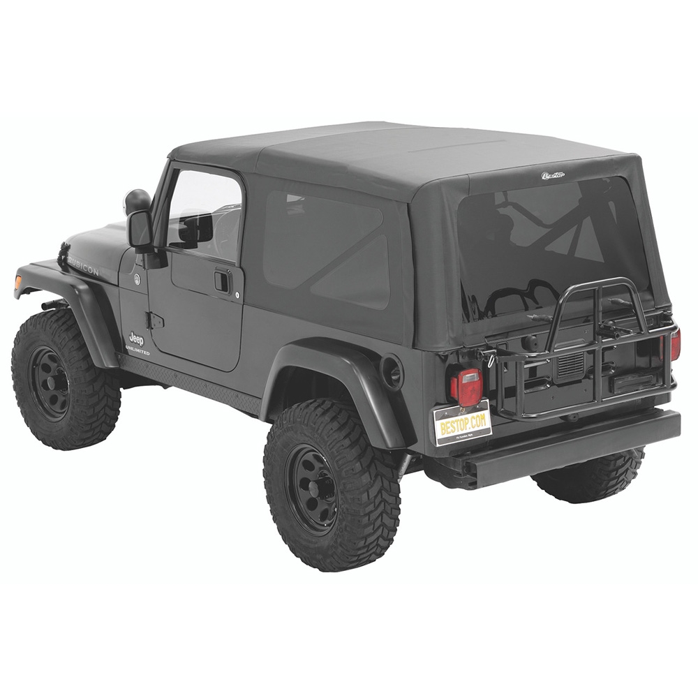 Bestop Supertop Squareback Soft Top for '04-06 Jeep Wrangler TJ Unlimited  (Black Twill) | Best Prices & Reviews at Morris 4x4