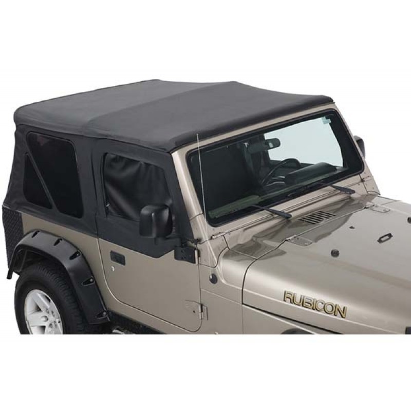 King 4WD Premium Replacement Soft Top with Tinted Windows and Tinted Upper Doors - Wrangler TJ