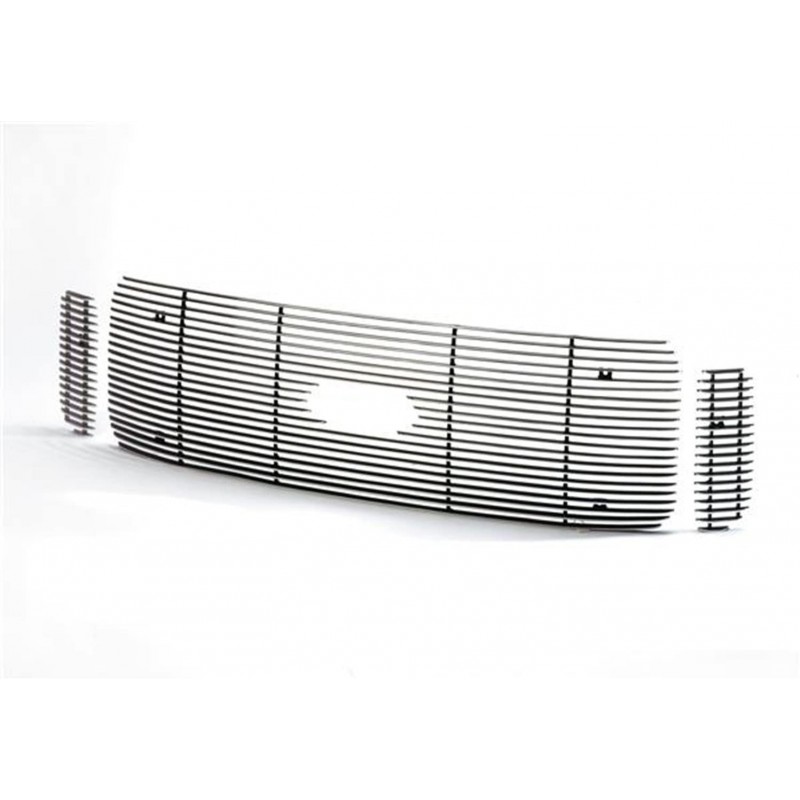 Putco Shadow Grille Insert; Mirror Finish Aluminum; w/Logo Cutout; For OEM Honeycomb Style; Billet;